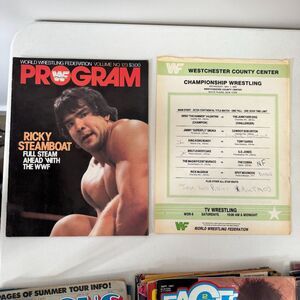 WWF Magazine Program #123 with Match Card Ricky Steamboat May New York